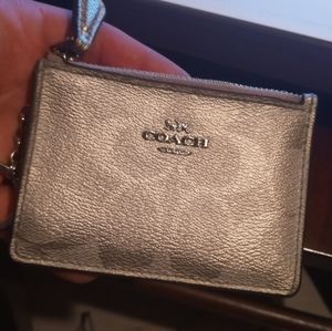 Coach I'd and change purse keychain